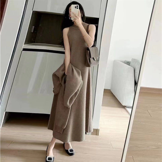 【Set】セーター+ワンピース ニットセット Z8364