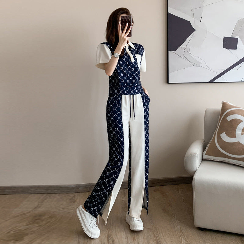 【Set】セットアップ ポロシャツ + パンツ Z6753