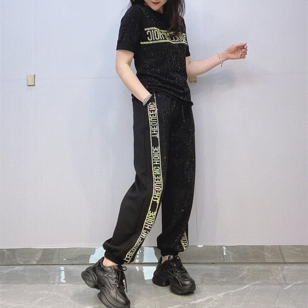 【Set】セットアップ Tシャツ + パンツ W13178