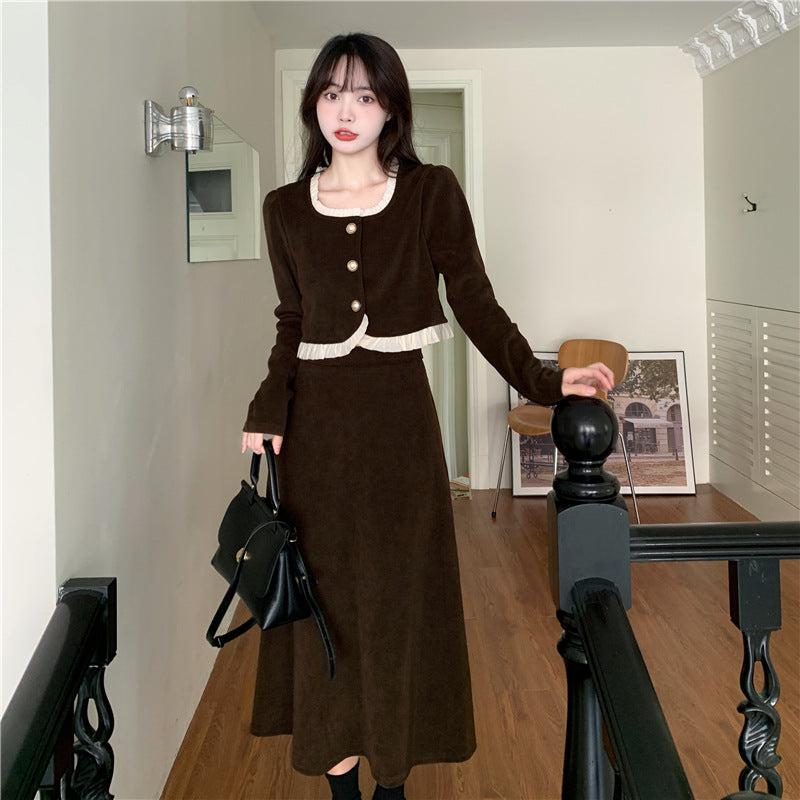 【Set】ジャケット+スカート 2点セット Z8198