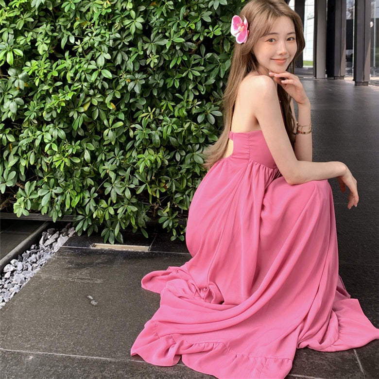 【Dress】リゾート風ロングスカート T01396