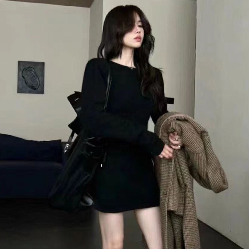 【Dress】バック透かし彫りワンピース W13316