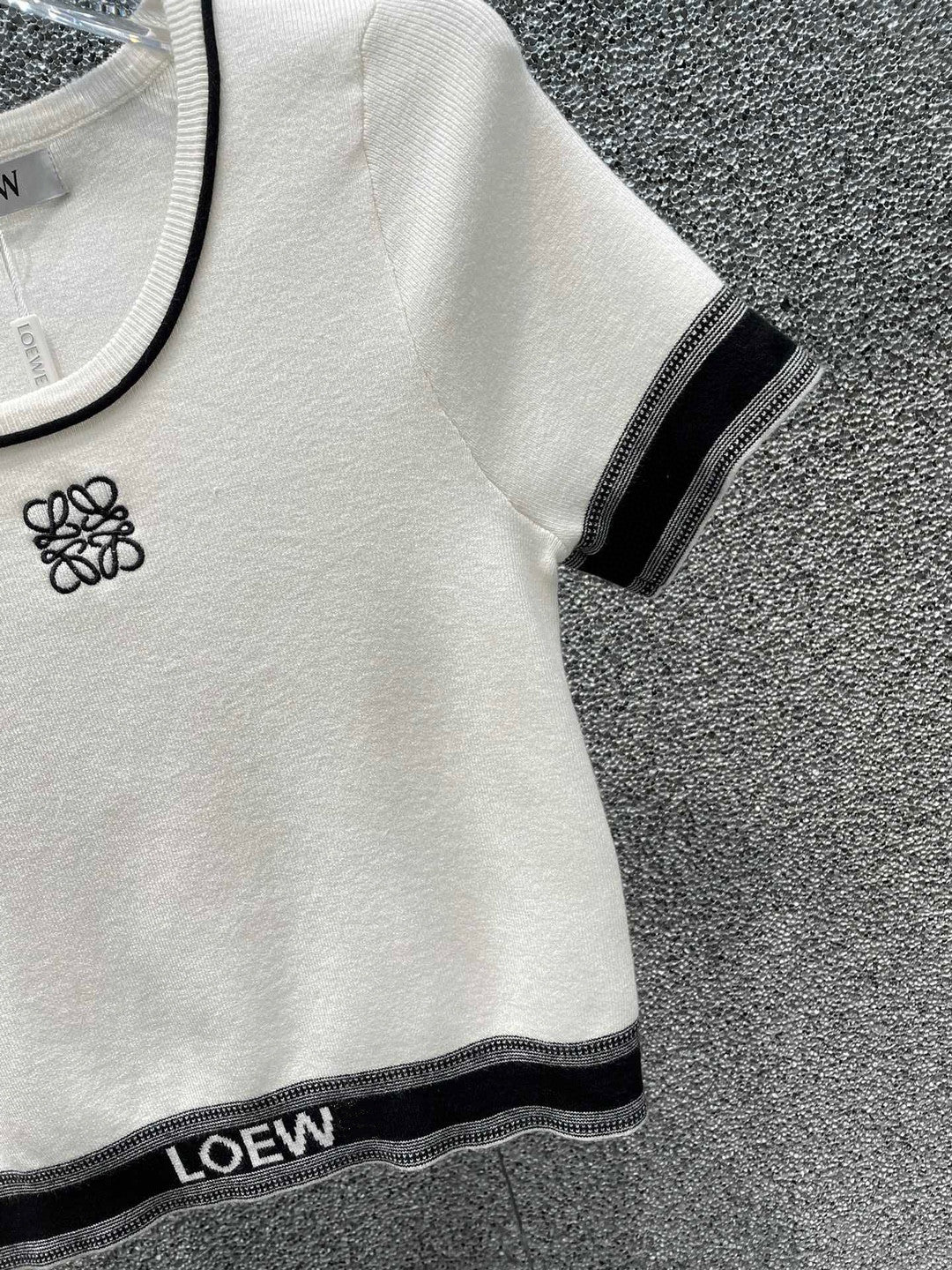 【Tops】ミニニットTシャツ W12431