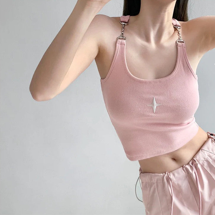 【Tops】ベアトップ付きタンクトップ W10839