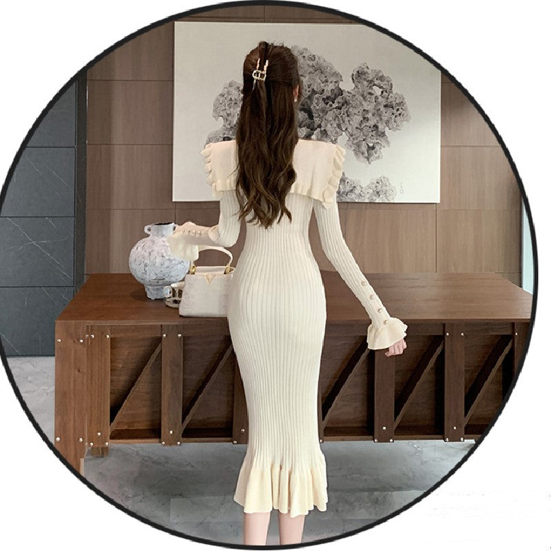 【Dress】きれいめニットワンピース Z8079