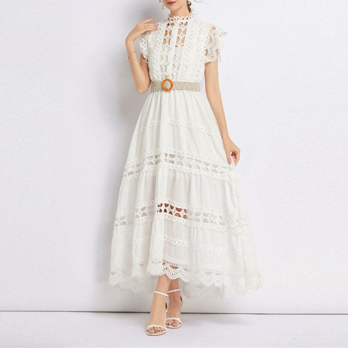 【Dress】透かし彫りワンピース W12499