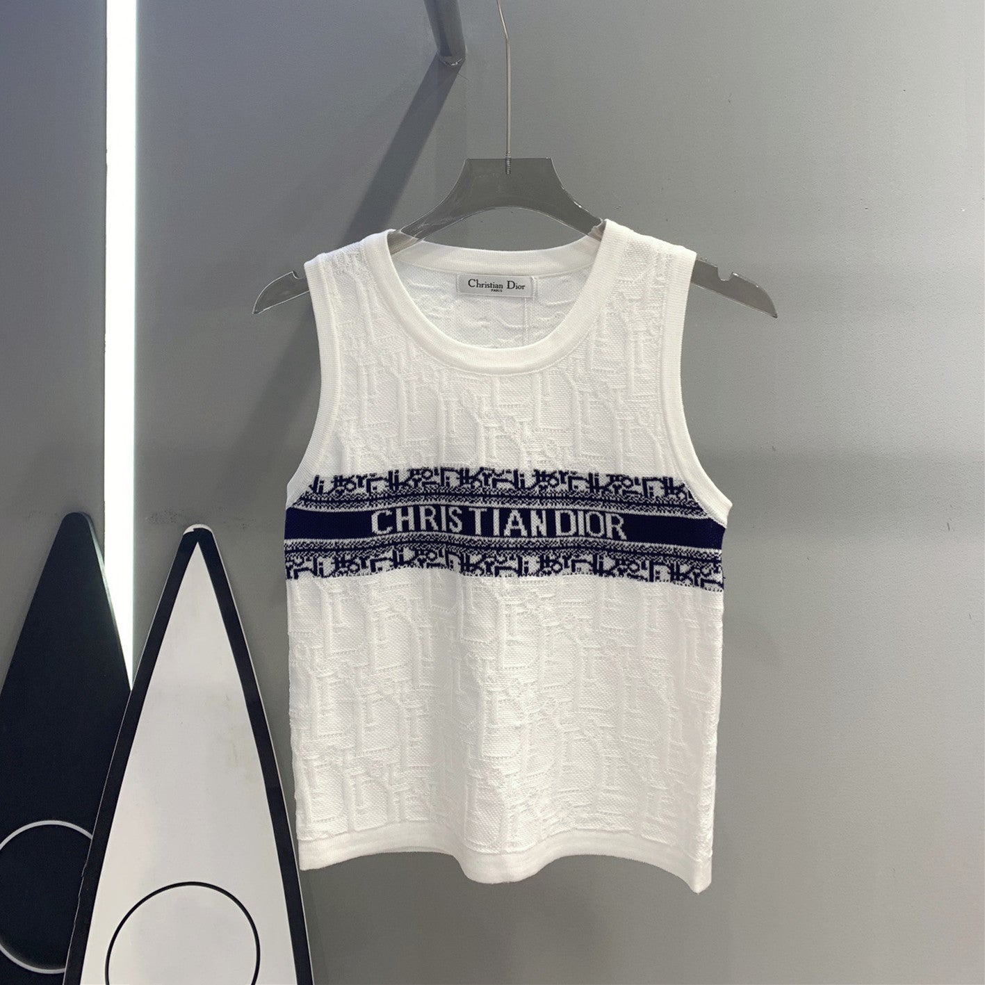 【Tops】ジャカードタンクトップ W12559