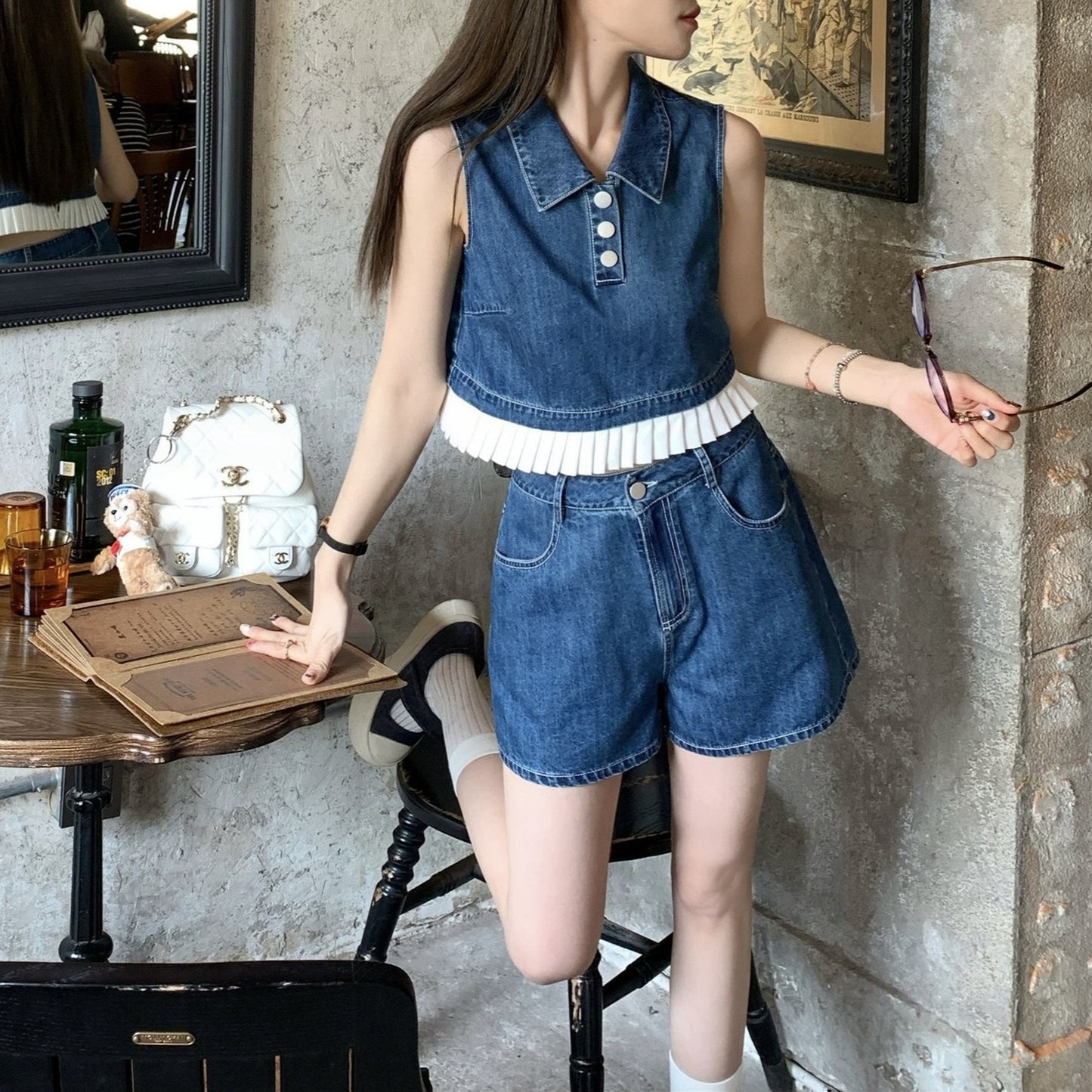 【Set】セットアップ タンクトップ + パンツ W12768