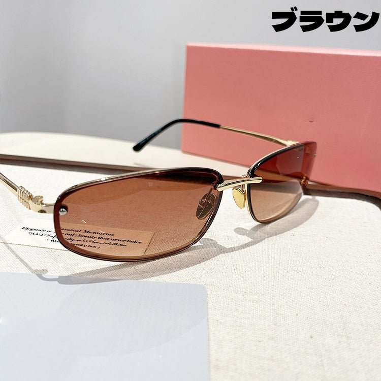 【雑貨】おしゃれメタルフレームギャルサングラス T01789