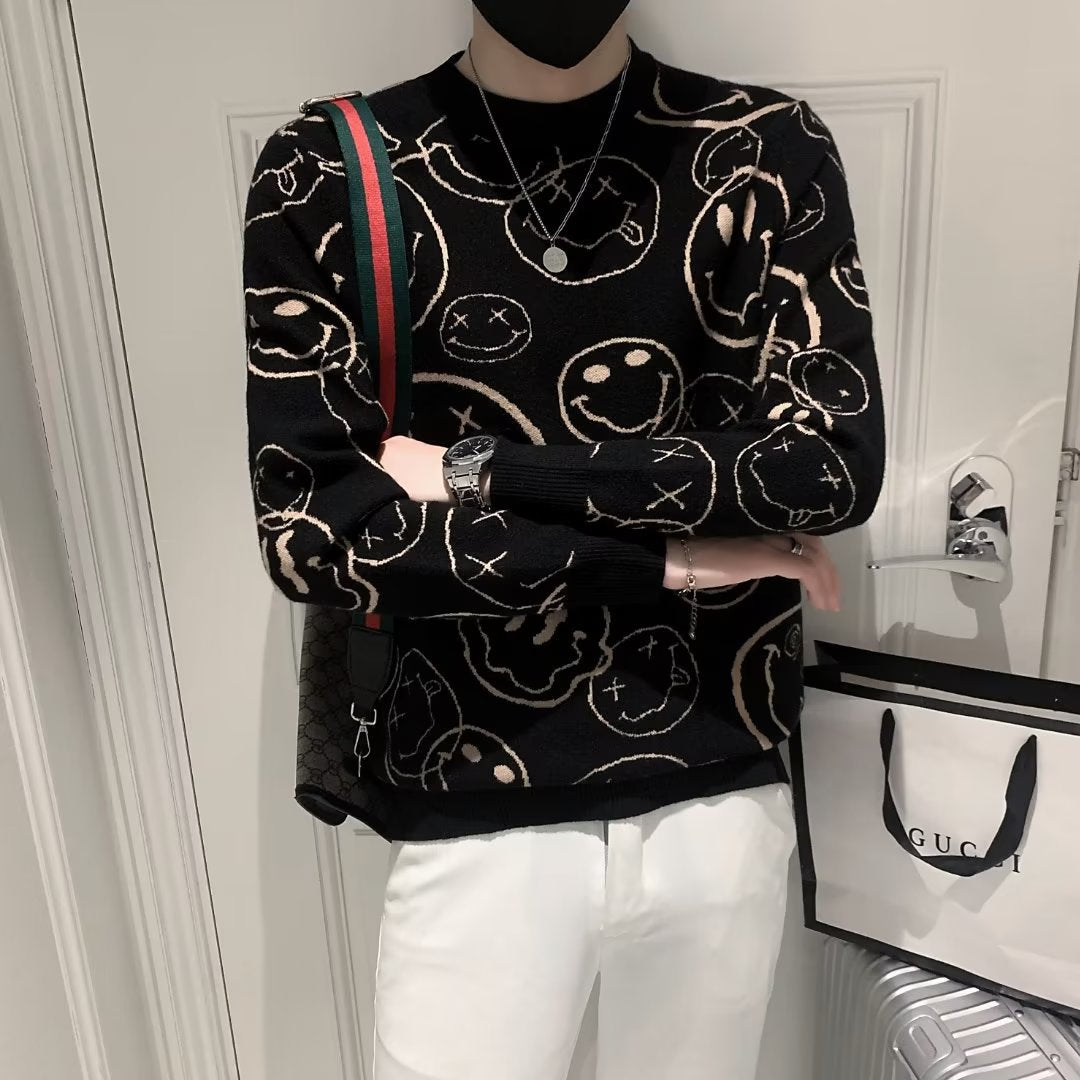 【Mens】笑顏プリントパーカー Z7199