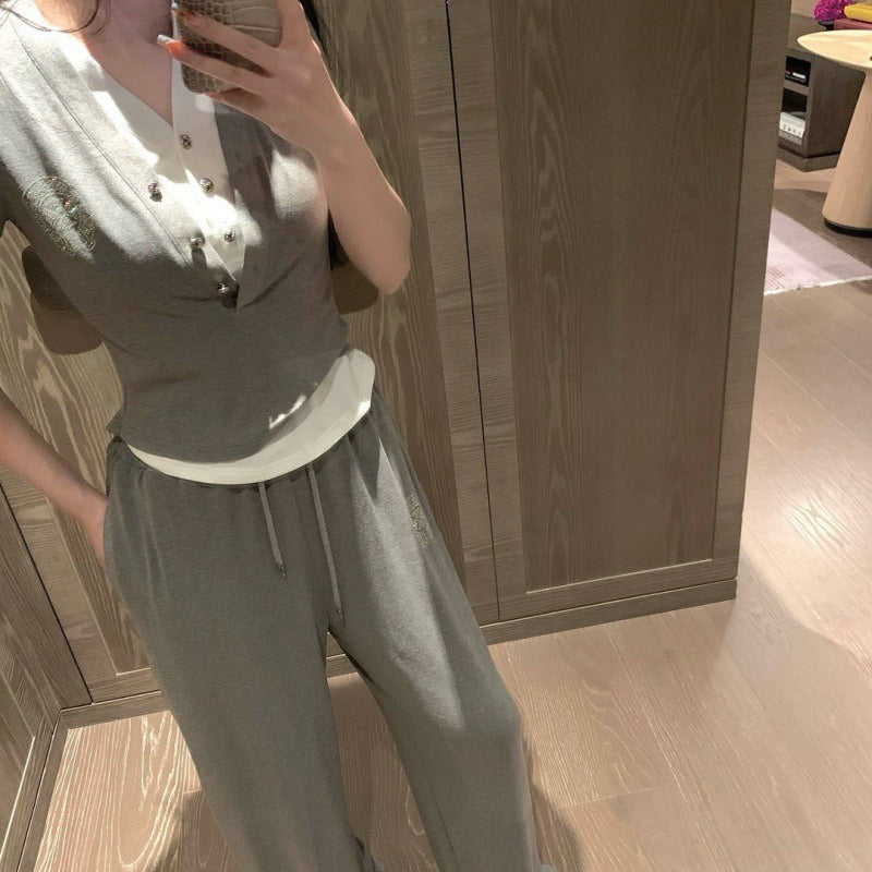 【Set】カジュアルセット Tシャツ + パンツ W12269