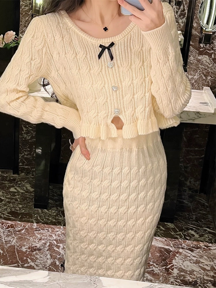 【Set】ニット+スカート2点セット W13437