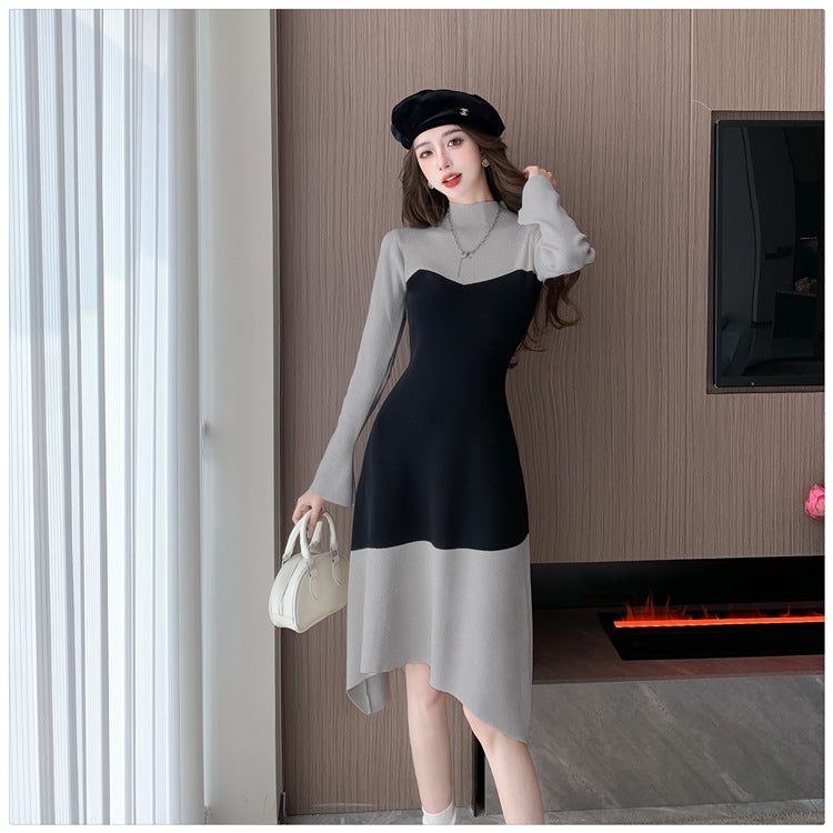 【Dress】新作アイテム~切り替えデザインニットワンピース W9571