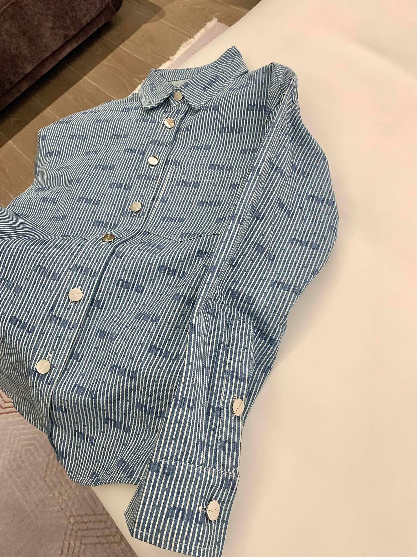 【Outer】プリントシャツコート W13260