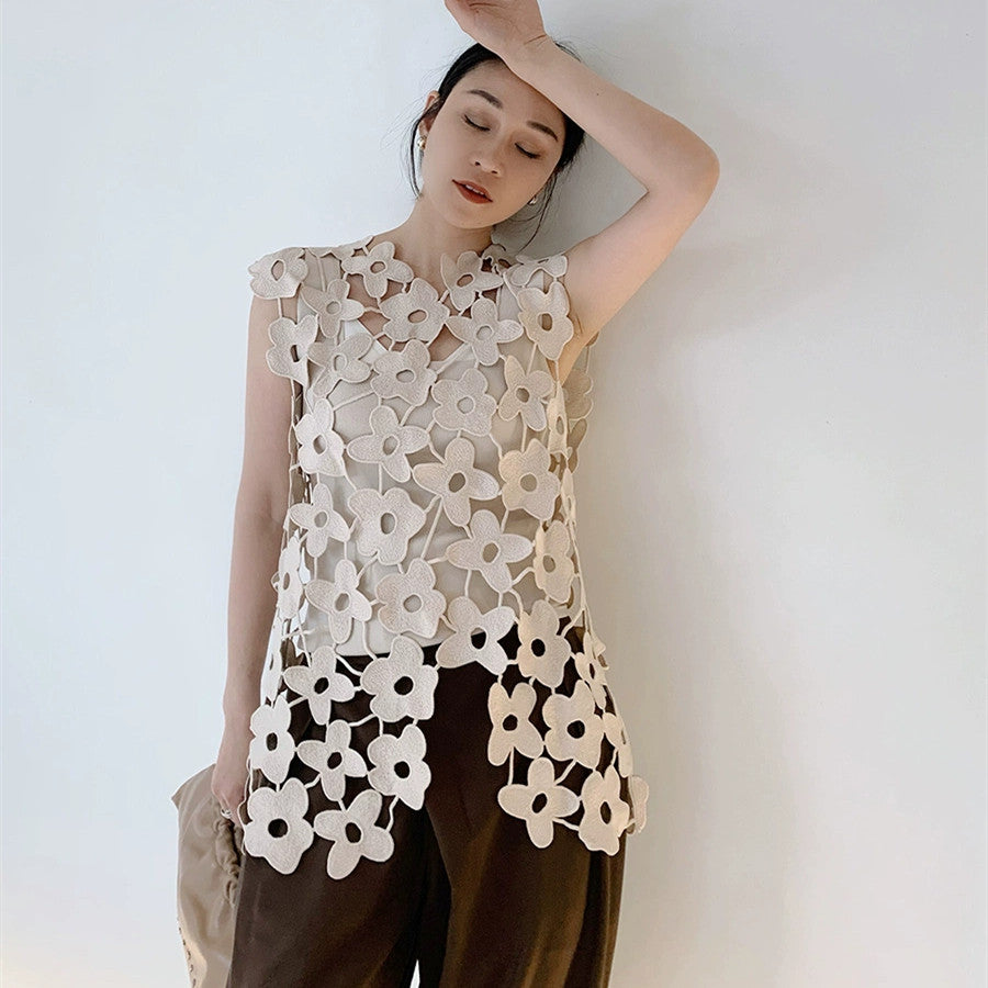 【Tops】フラワータンクトップ W11266