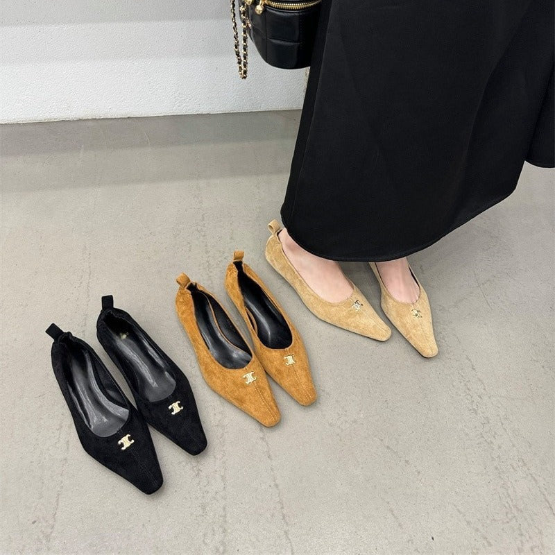 【Shoes】フェミニン春秋フラットシューズ Z8135