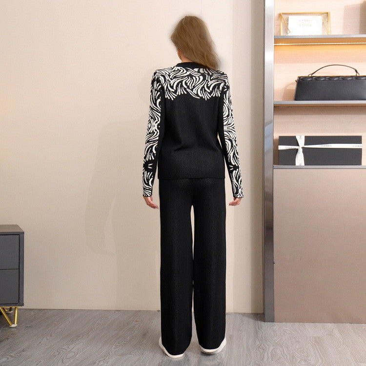 【Set】ニット + パンツ2点セット W14112