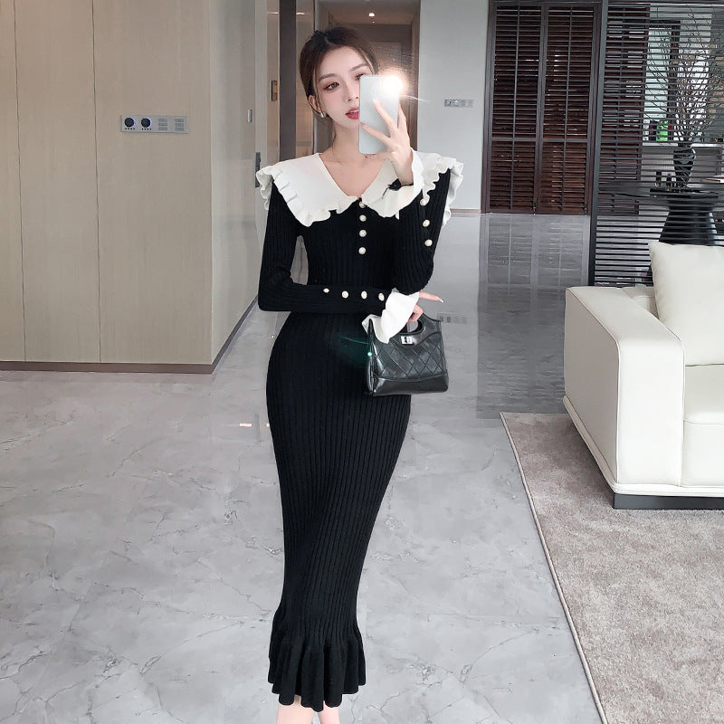 【Dress】きれいめニットワンピース Z8079