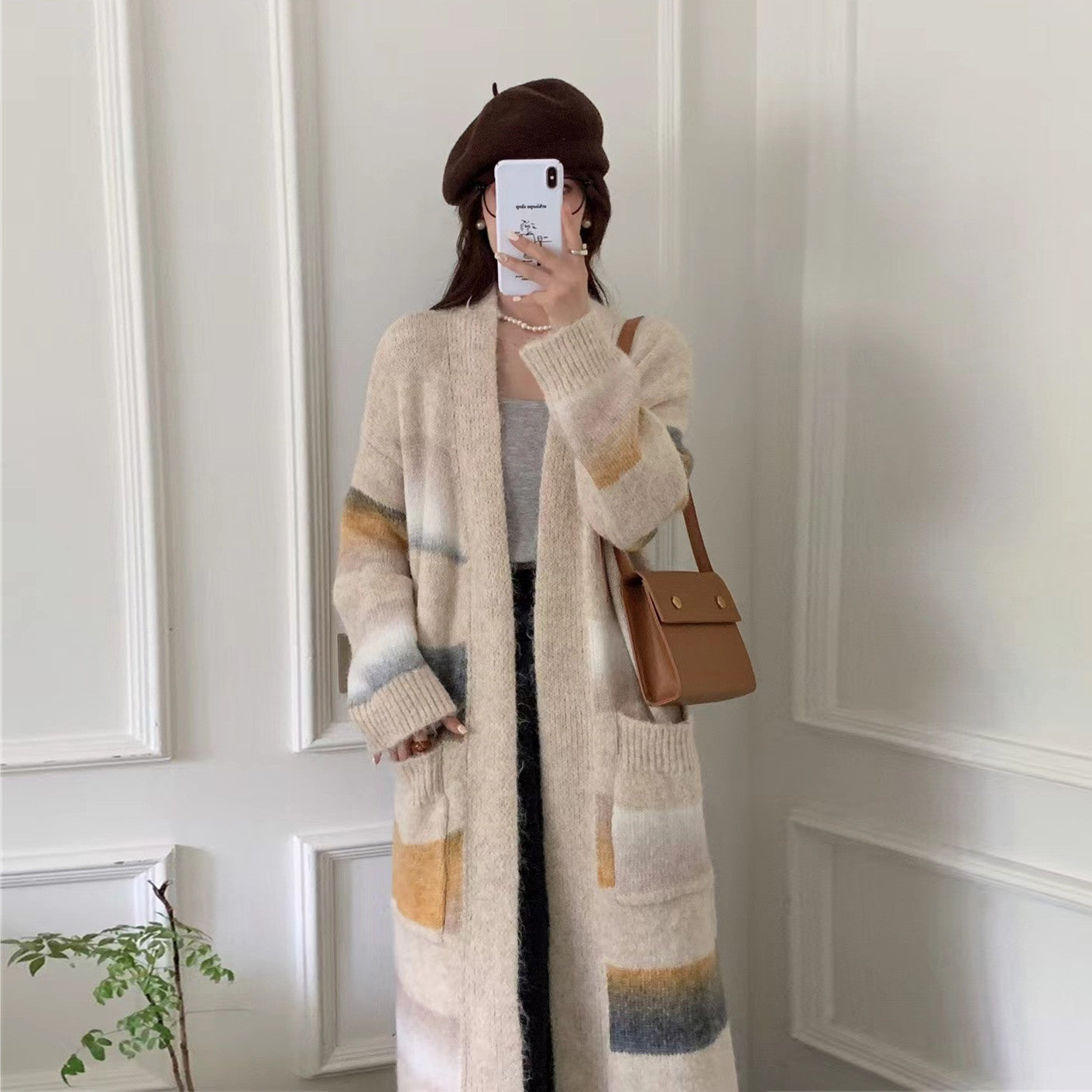 【Outer】ロング丈カーディガン W13719