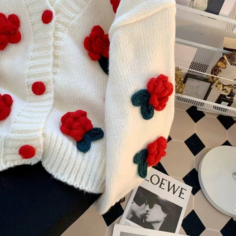 【Outer】フラワーカーディカン W13764