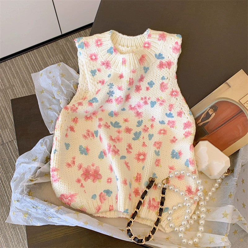 【Tops】フラワータンクトップ W11036