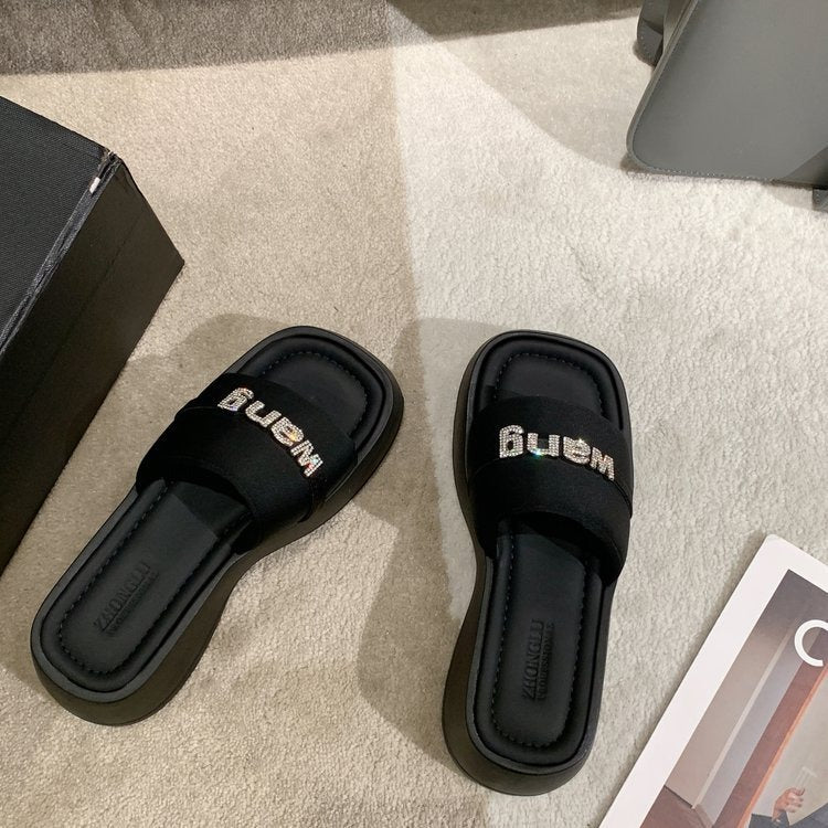 【Shoes】厚底スリッパ W12361