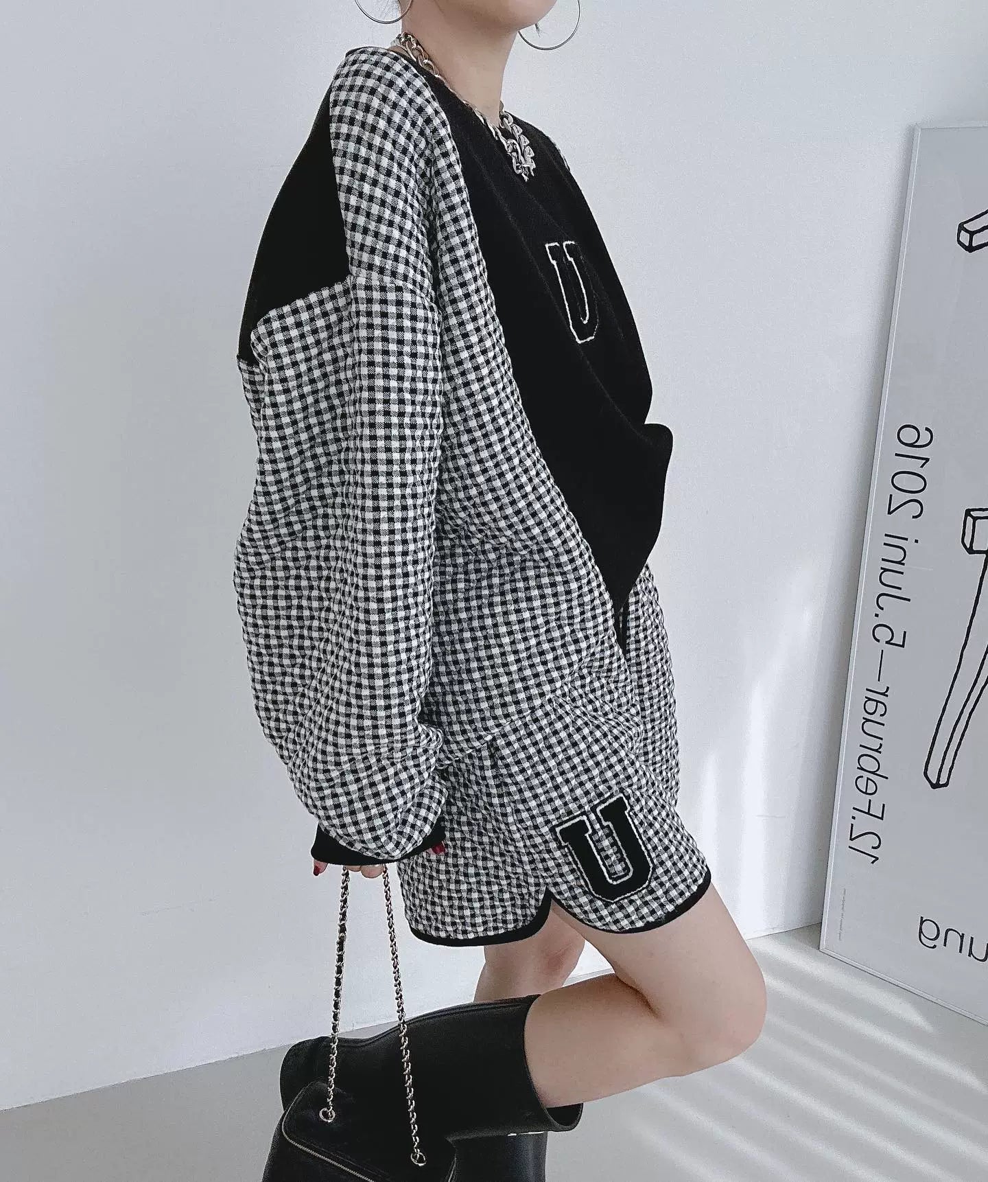 【Set】2点セット トレーナー+ショートパンツ W9824