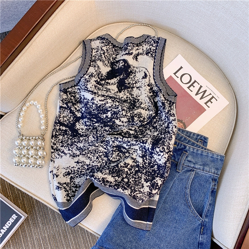 【Tops】ニットタンクトップ W10828
