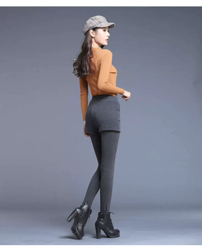 【Bottoms】新入荷~フェイクレイヤードガウチョパンツ W10204