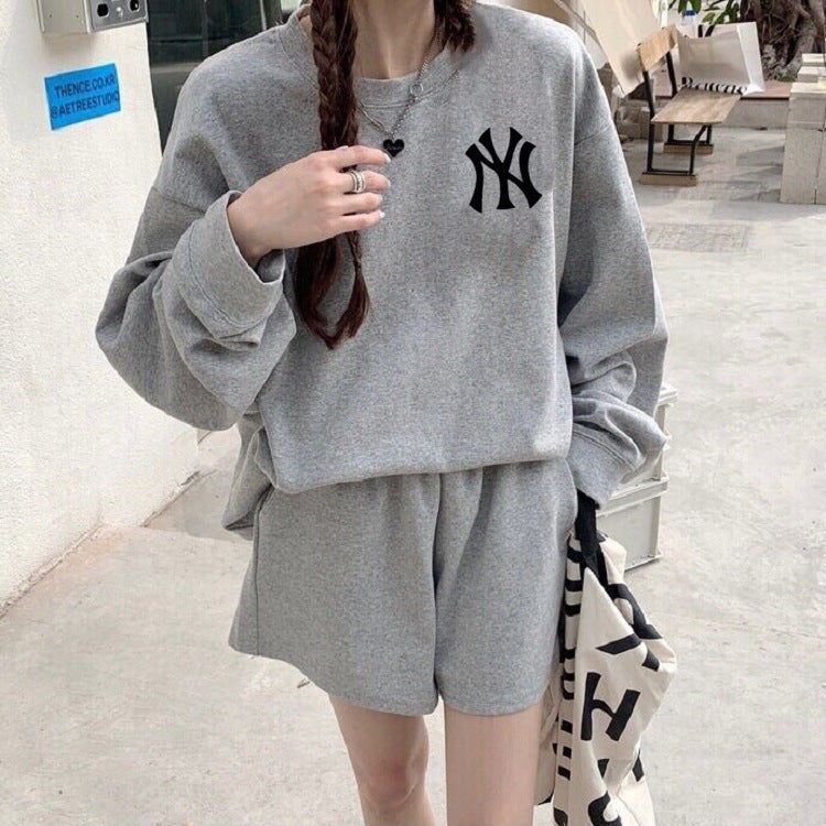 【Set】新入荷~2点セット トレーナー+ ショートパンツ Z-6646