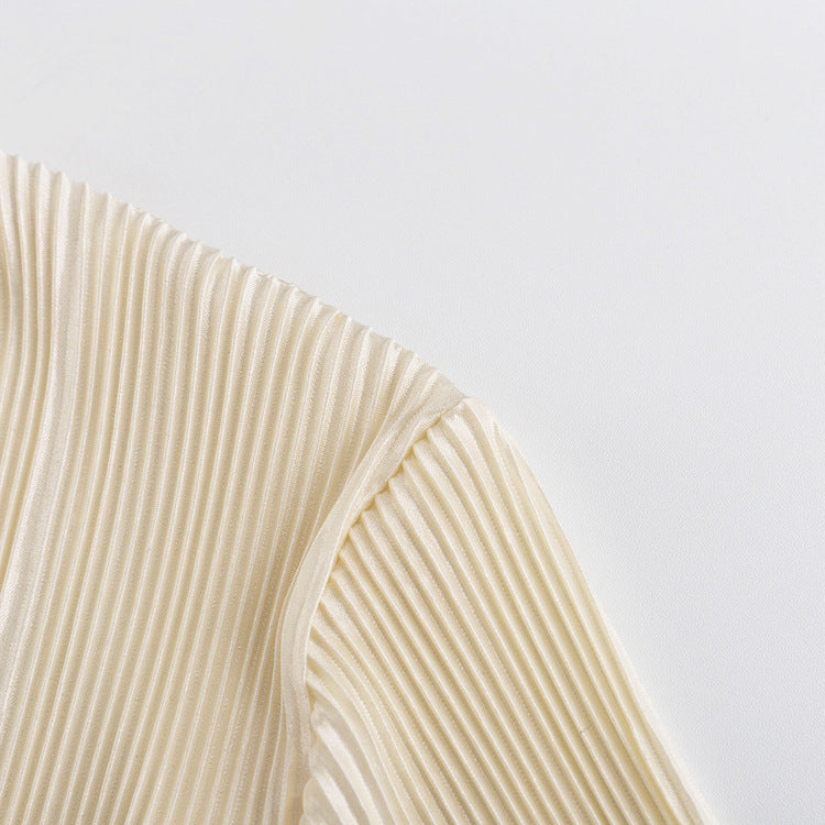 【Tops】フレンチプリーツシャツ T01289