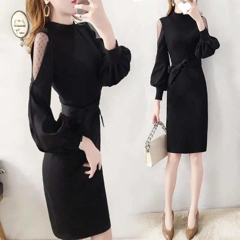 【Dress】レース切替ワンピース Z8214