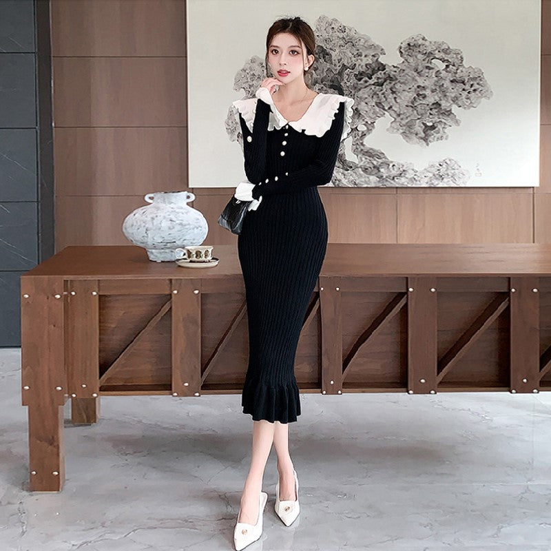 【Dress】きれいめニットワンピース Z8079