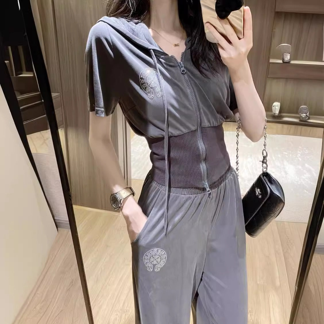 【Set】カジュアルセット Tシャツ + パンツ W12268