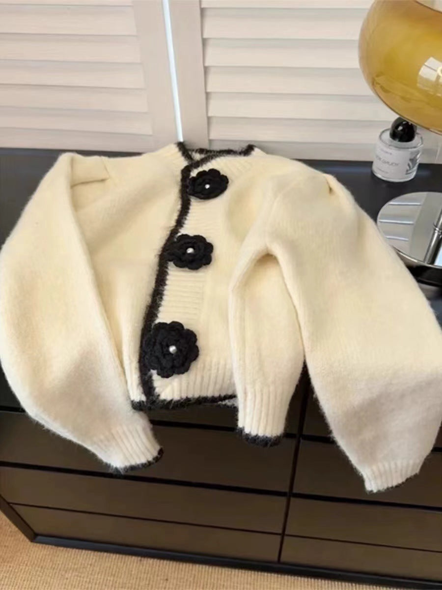 【Outer】可愛いニットカーディガン W13420