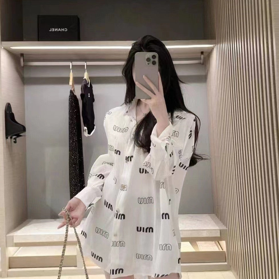 【Tops】薄いプリントシャツ W12561