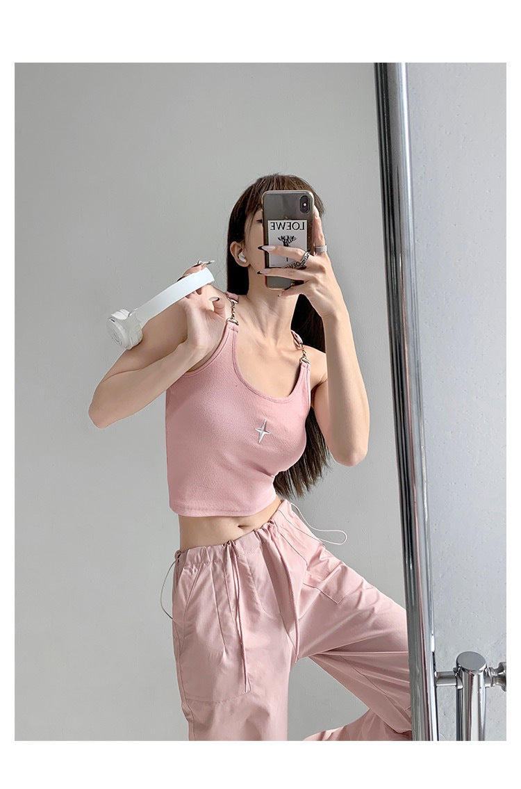 【Tops】ベアトップ付きタンクトップ W10839