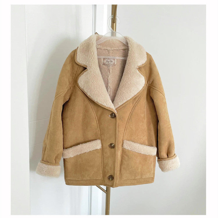 【Outer】冬温かい厚手コート W14249