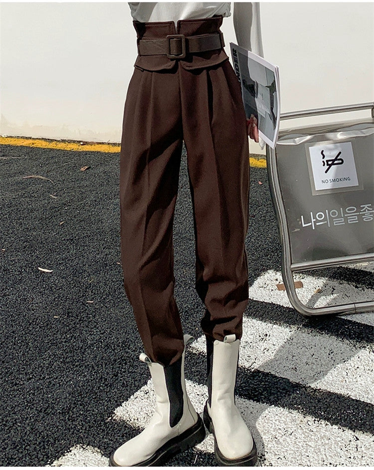 【Bottoms】ハイウエストパンツ W10613
