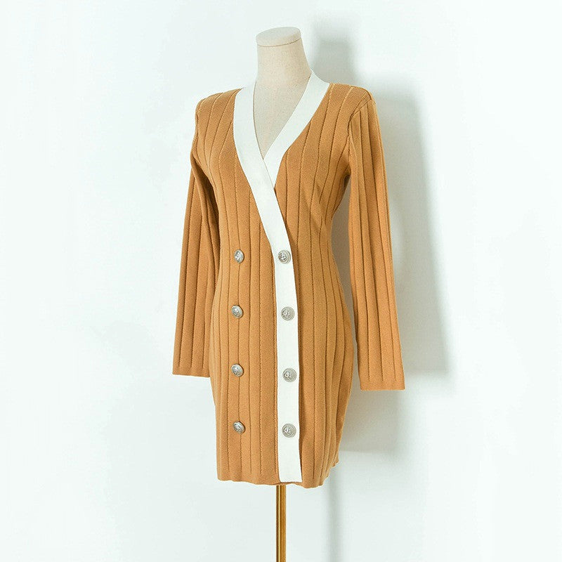 【Dress】2色展開ニットワンピース W10701