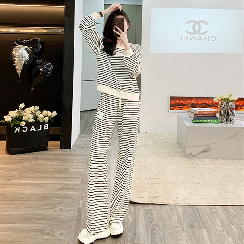 【Set】ロゴ刺繍2点セット トレーナー + パンツ Z-6468