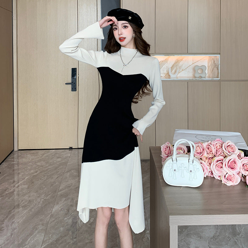 【Dress】新作アイテム~切り替えデザインニットワンピース W9571