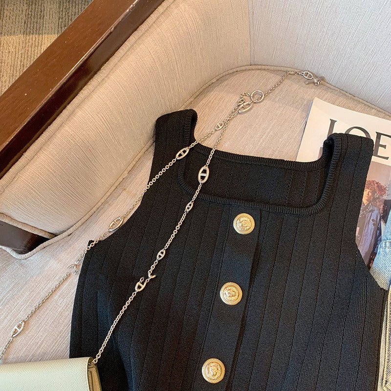 【Tops】ニットタンクトップ W12475