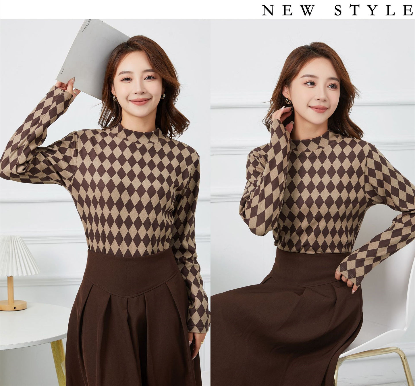 【Tops】春秋プリントカットソー W14191