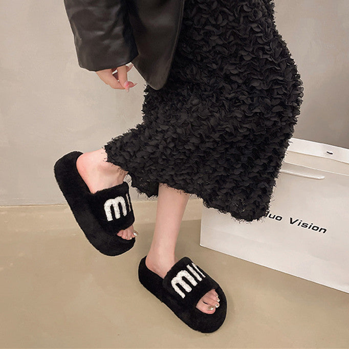 【Shoes】ファッションファースリッパ W13370