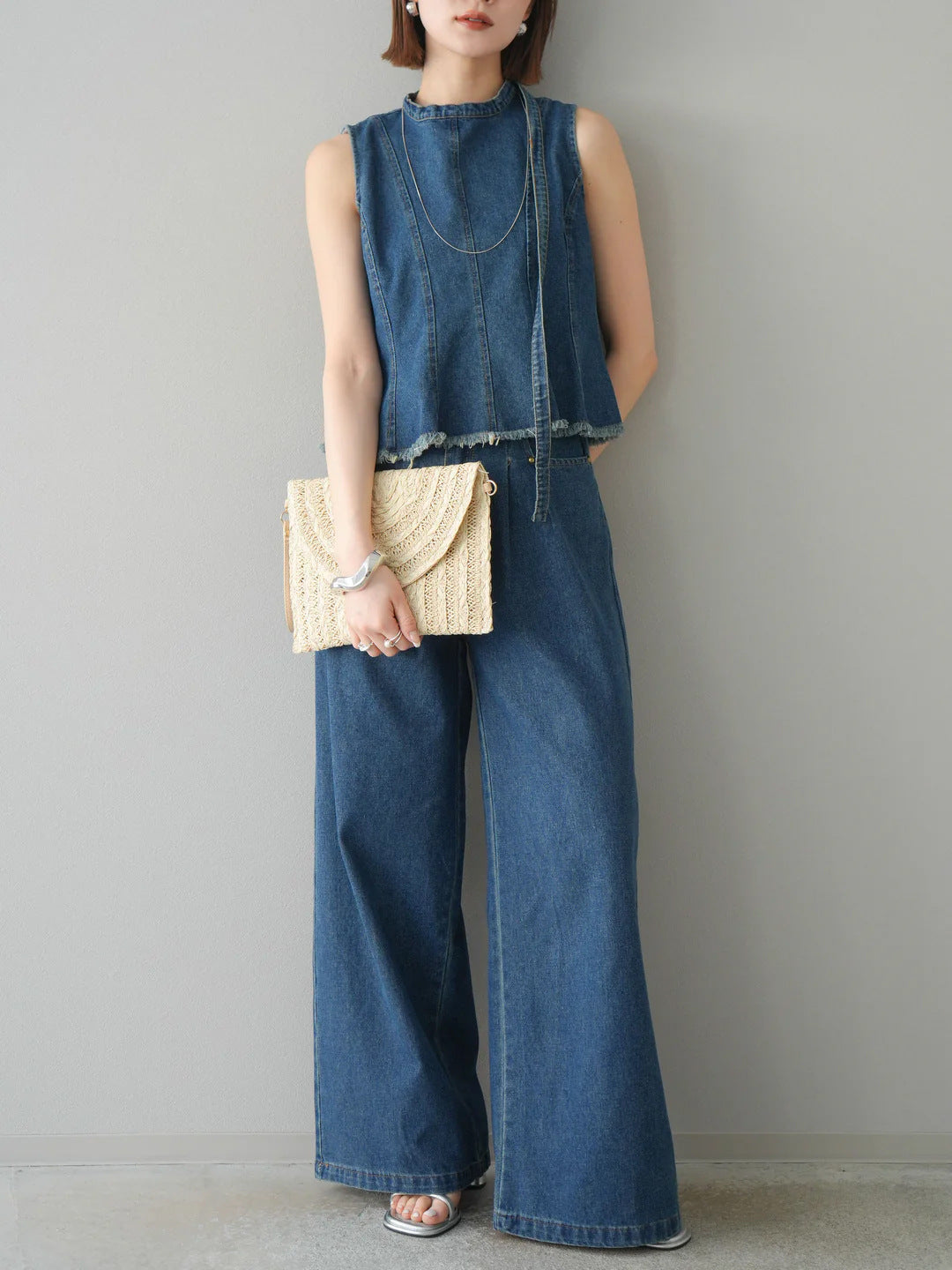 【Set】ファッションデニム2点セットT01695