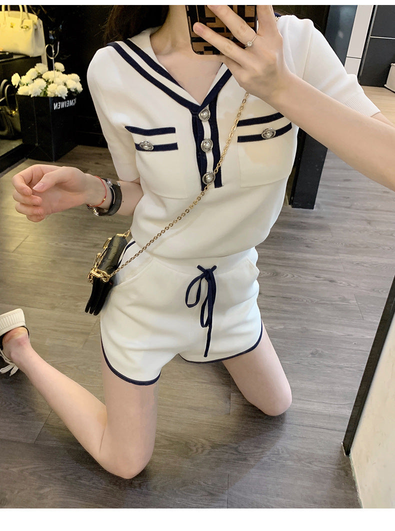 【Set】2点セット Tシャツ + パンツ W12262