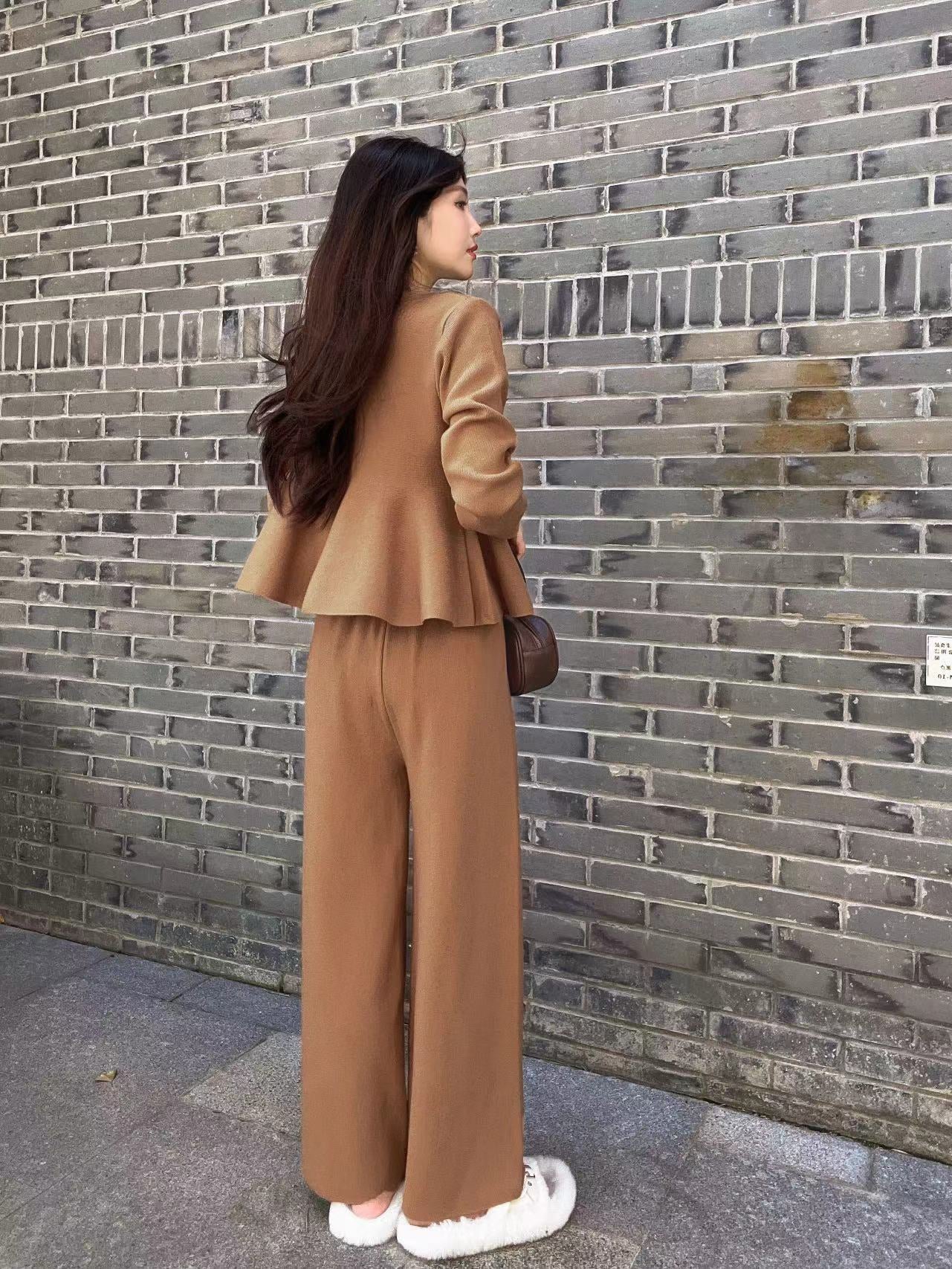 【Set】ニット + パンツ 2点セット Z7586