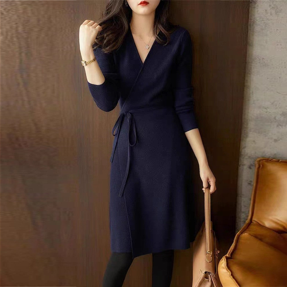 【Dress】着瘦せニットワンピース W9438