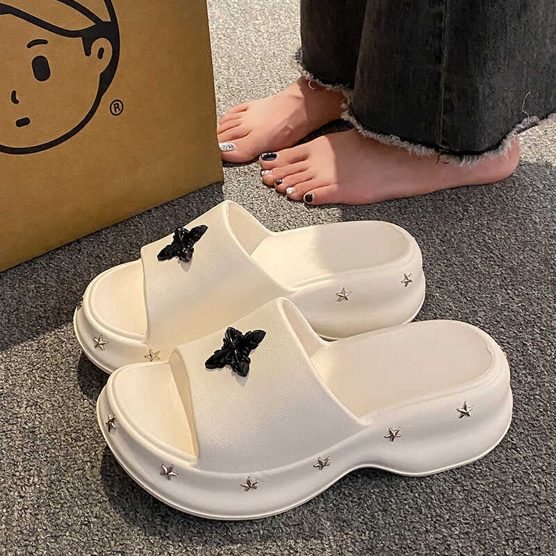 【Shoes】カジュアル厚底スリッパ W12376